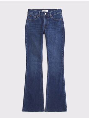 Abercrombie & Fitch Mid/High-Rise Straight-Leg Blue Jeans
